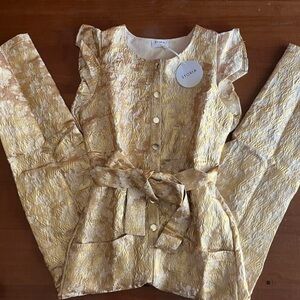 Gold and White Jumpsuit